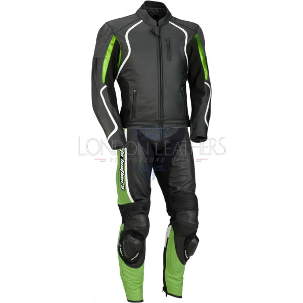RTX Ninja Green Leather Motorcycle Suit